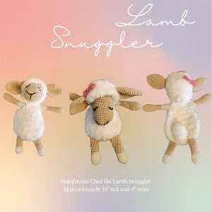 Handmade Chenille Lamb Snuggler